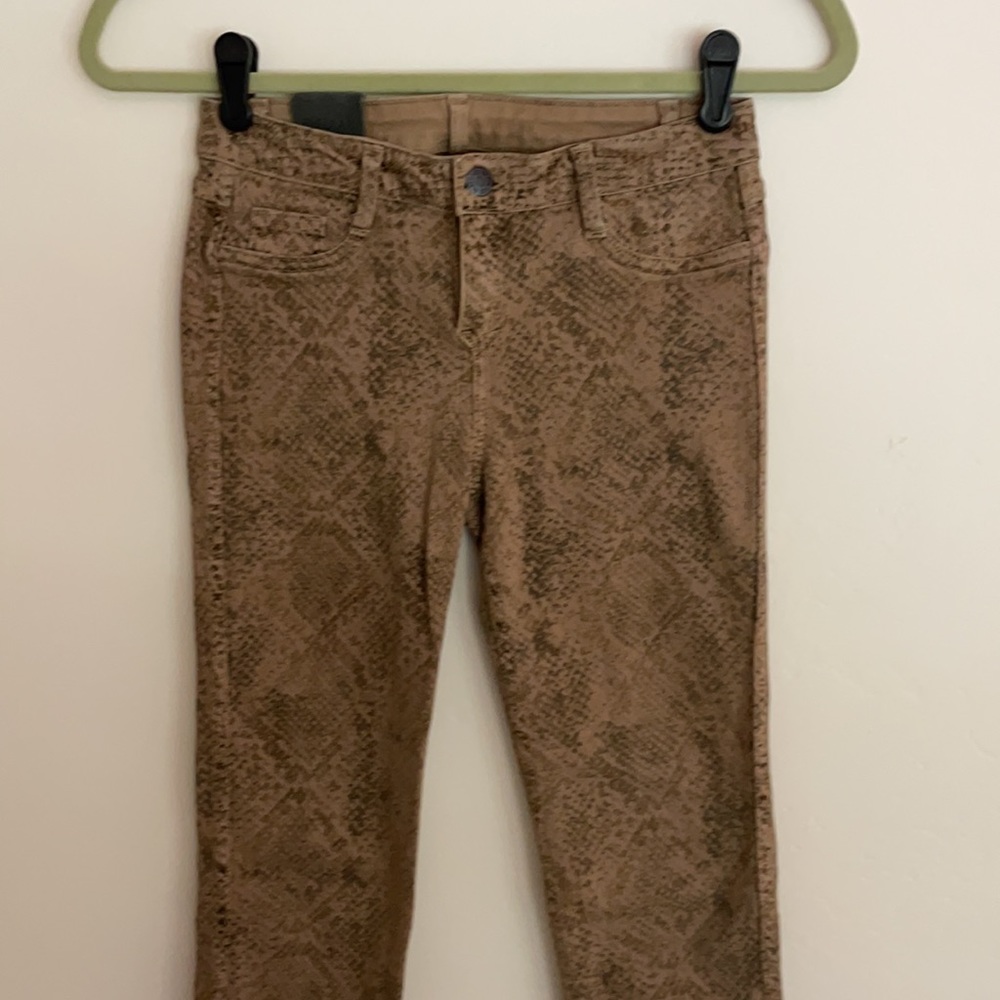Blue lab REVERSIBLE skinny snake print pant